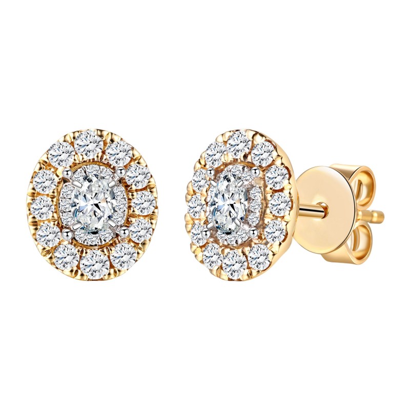 BOUCLES D'OREILLES CAPRICE DIAMANT TAILLE OVALE