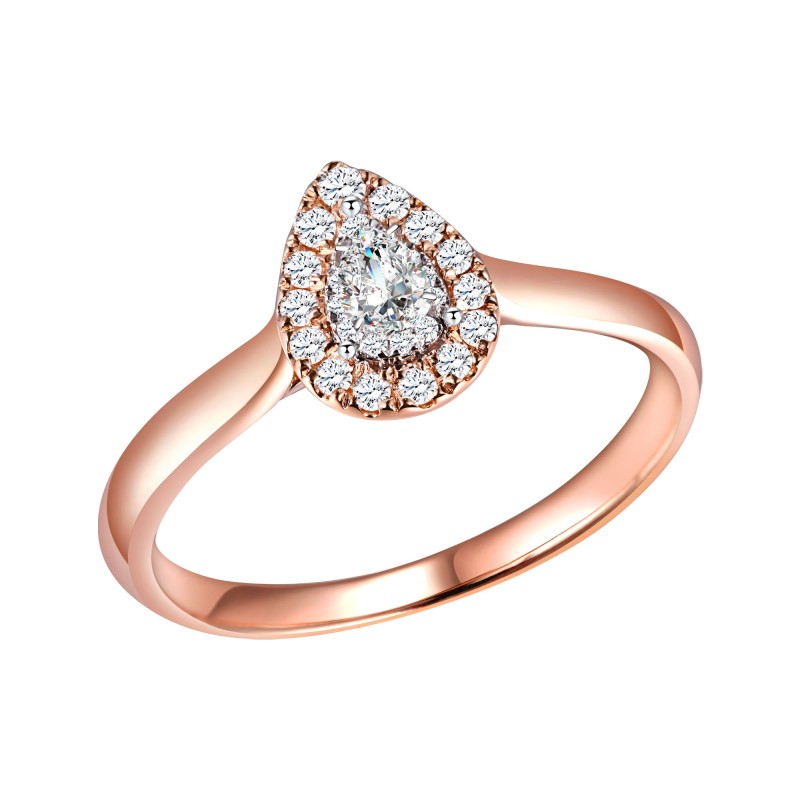 BAGUE CAPRICE DIAMANT TAILLE POIRE S