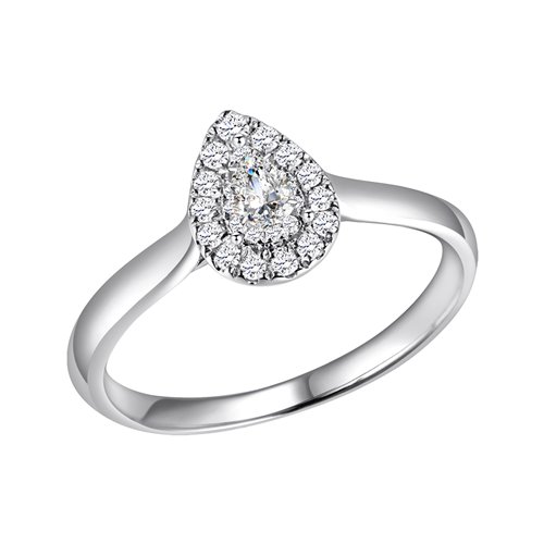 BAGUE CAPRICE DIAMANT TAILLE POIRE S