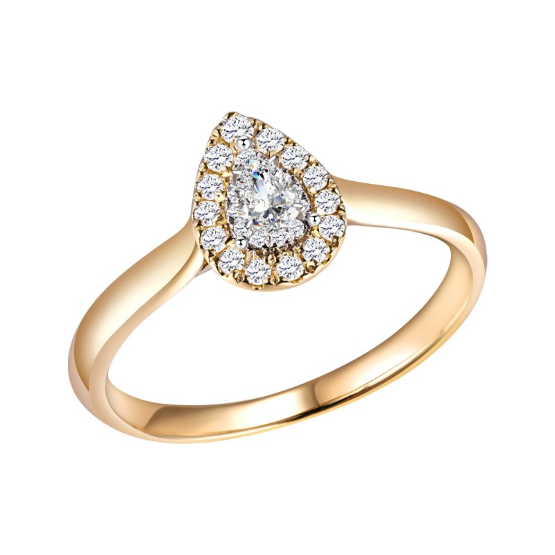 BAGUE CAPRICE DIAMANT TAILLE POIRE S