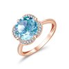 BAGUE KALISTA TOPAZE SKY BLUE ET DIAMANT