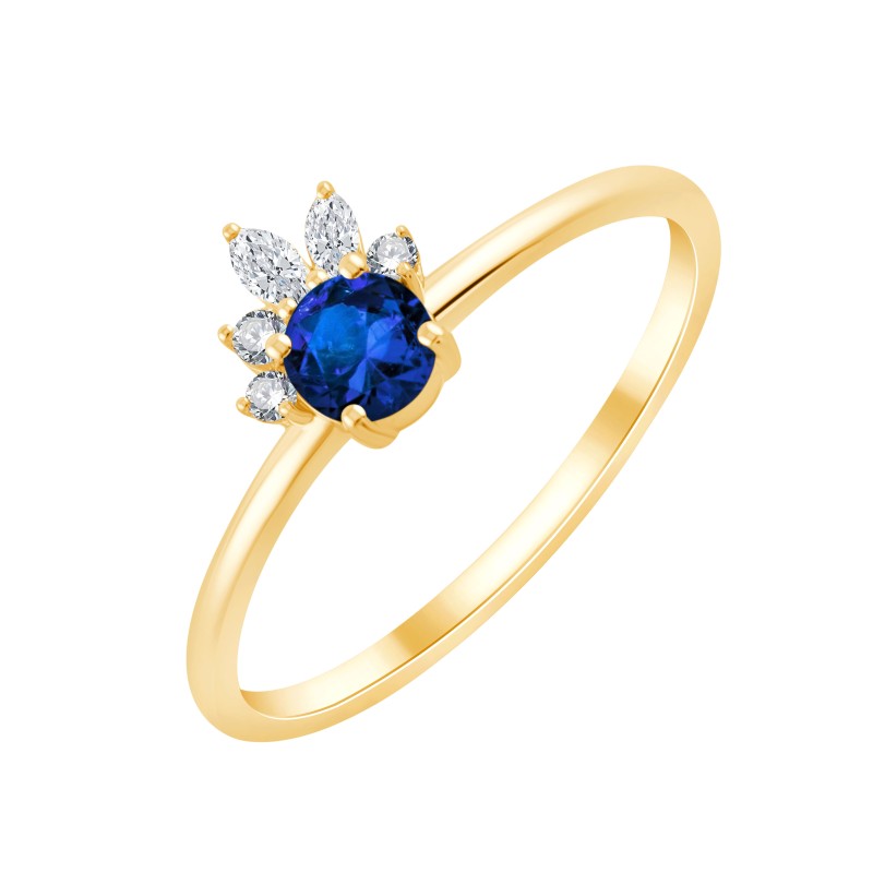 Bague Prima rond - Saphir