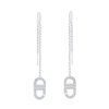 Boucles d'oreilles MD 32 longues pavé diamants