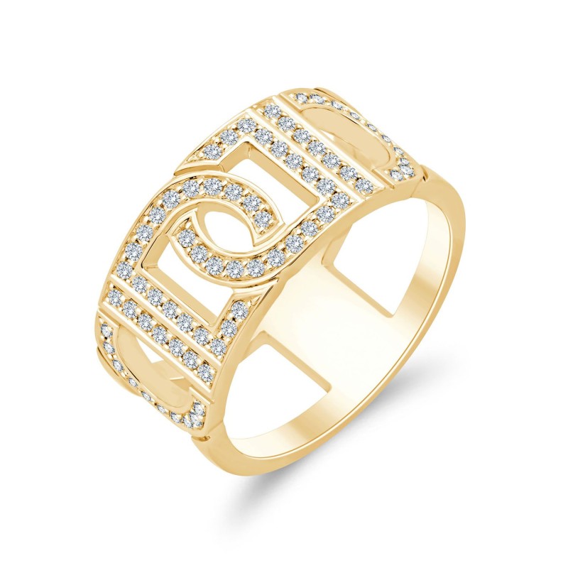 Bague MD-32 grand modèle pavé diamant