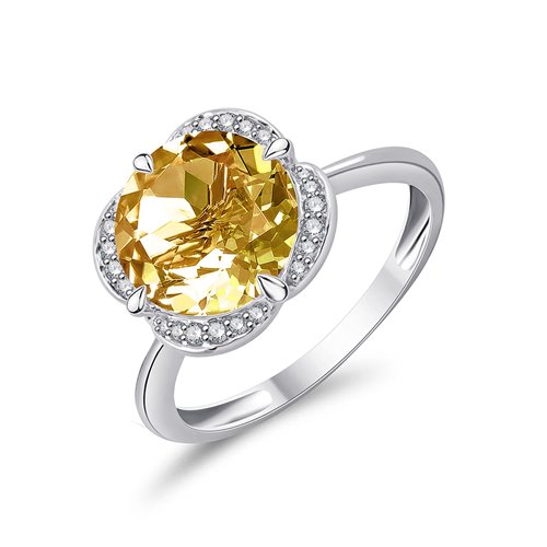 BAGUE KALISTA  CITRINE ET DIAMANT
