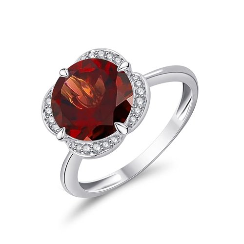 BAGUE KALISTA GRENAT ET DIAMANT