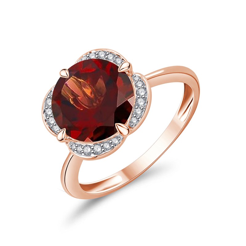 BAGUE KALISTA GRENAT ET DIAMANT