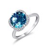BAGUE KALISTA TOPAZE  BLUE LONDON ET DIAMANT