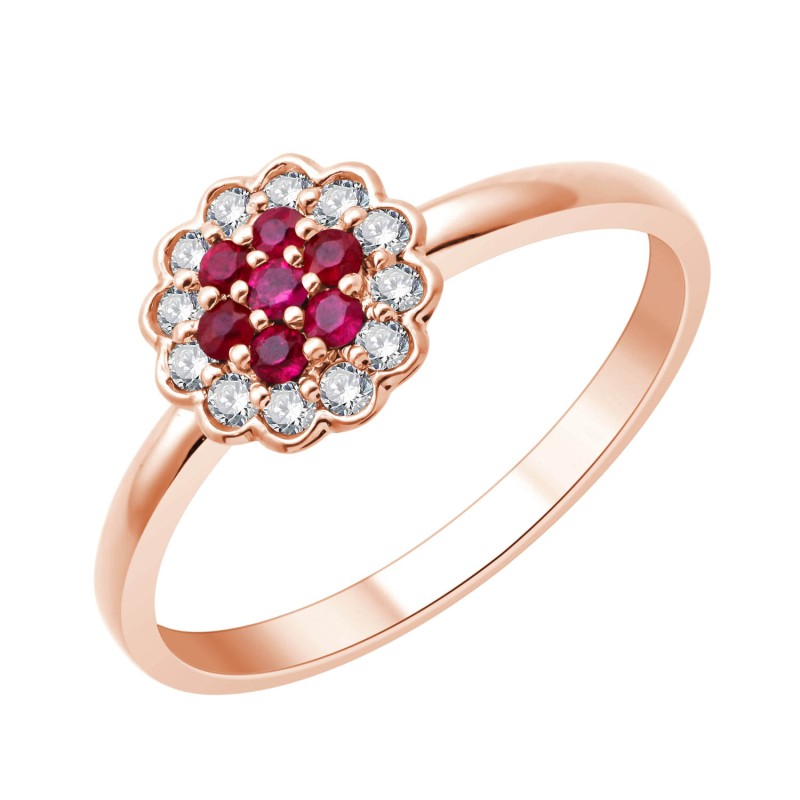 Bague Flore Rubis