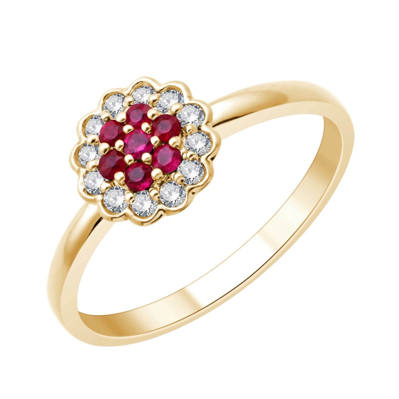 Bague Flore Rubis
