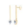 Boucles d’oreilles poire diamant 3 griffes – 0