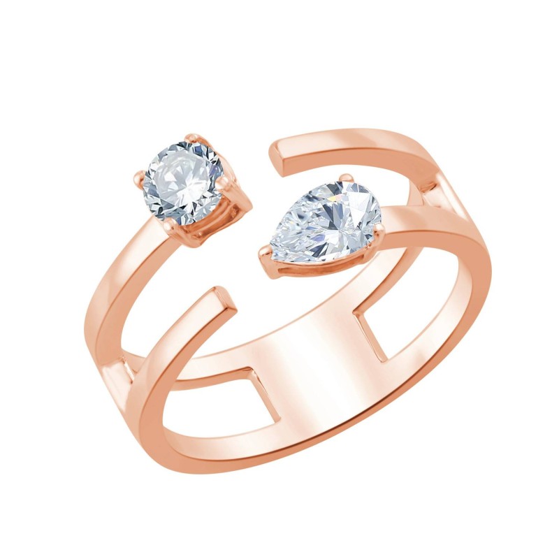 Bague toi et moi 3 griffes – 0