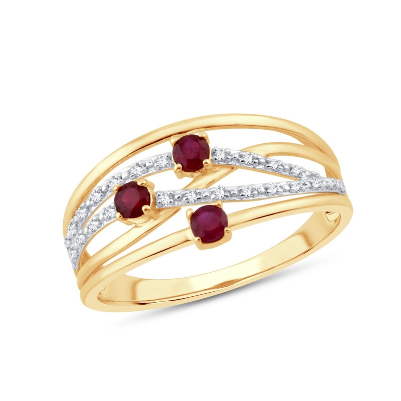BAGUE RUBIS  ET DIAMANTS W7/R21