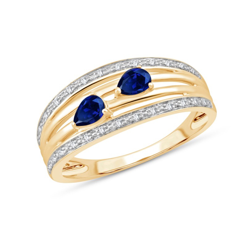 BAGUE SAPHIR  ET DIAMANTS W7/R26