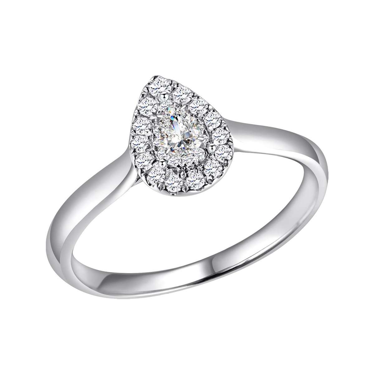 BAGUE CAPRICE DIAMANT TAILLE POIRE S