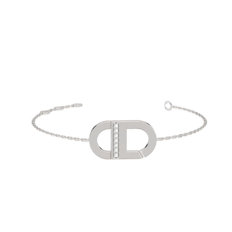 Bracelet La Villa grand modèle barre diamant