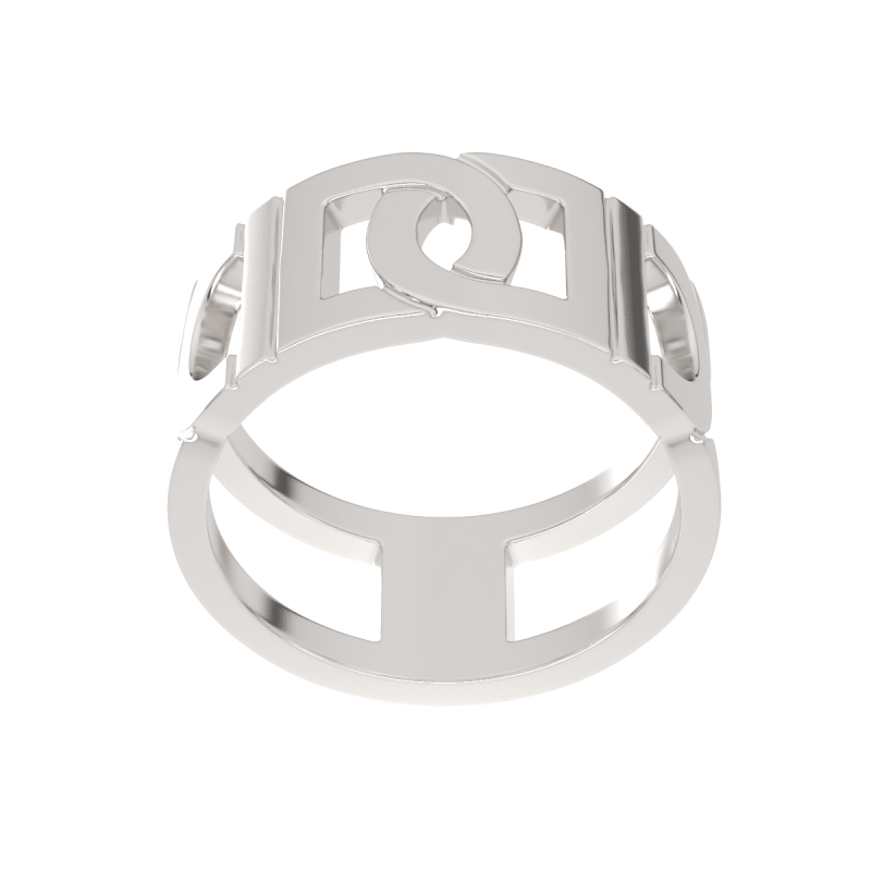 Bague La Villa grand modèle tout or