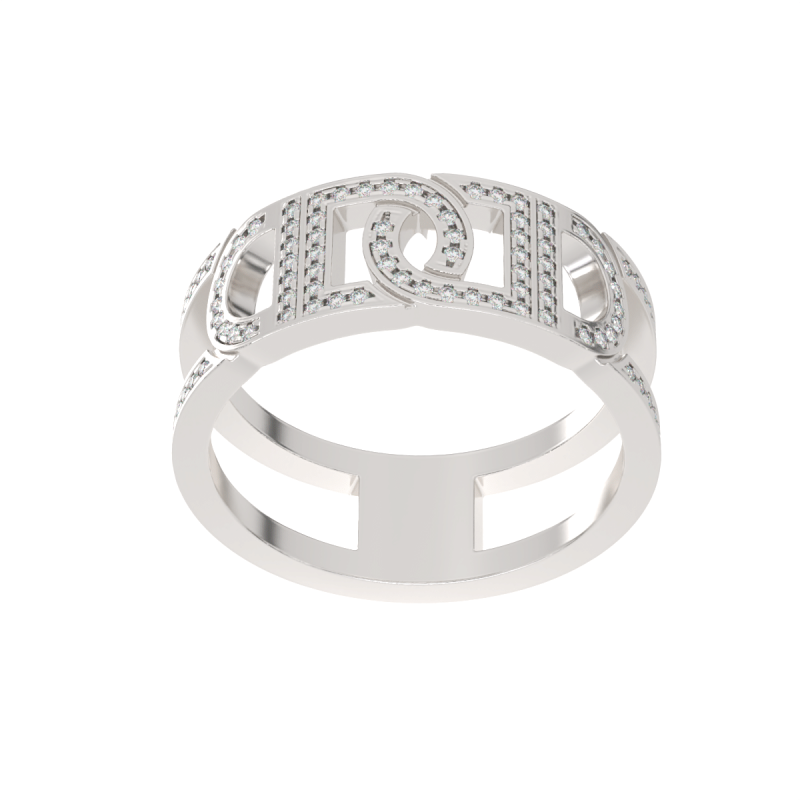 Bague La Villa petit modèle pavé diamant